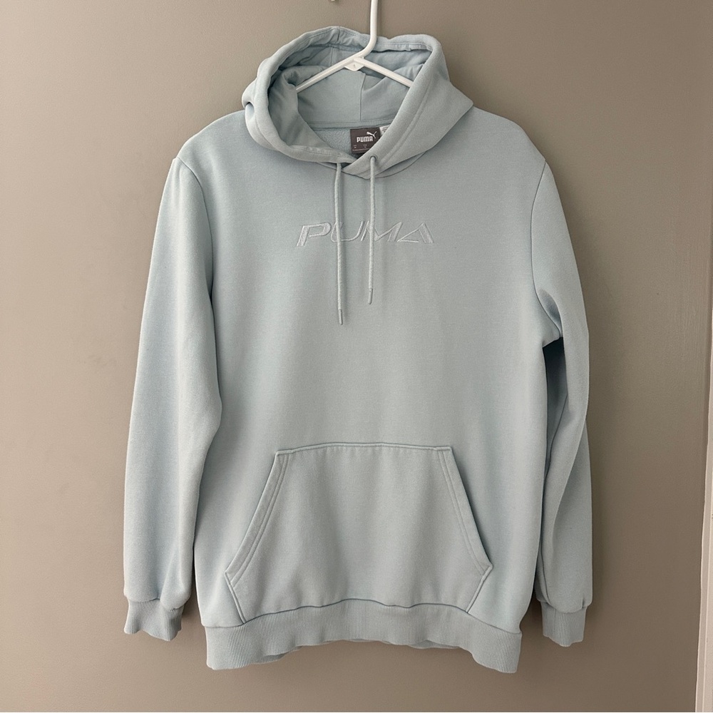 Puma Men's Sky Blue Hoodie